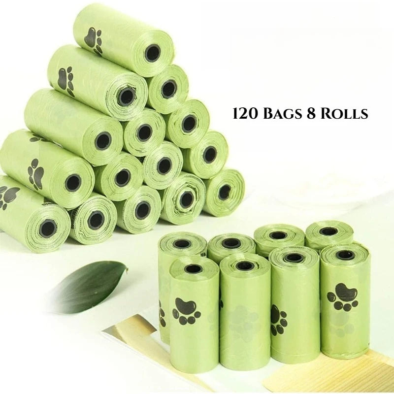 Dog Poop Bags Wholesale Disposable Pet Waste Bags with Dispenser 120 Bags 8 Rolls