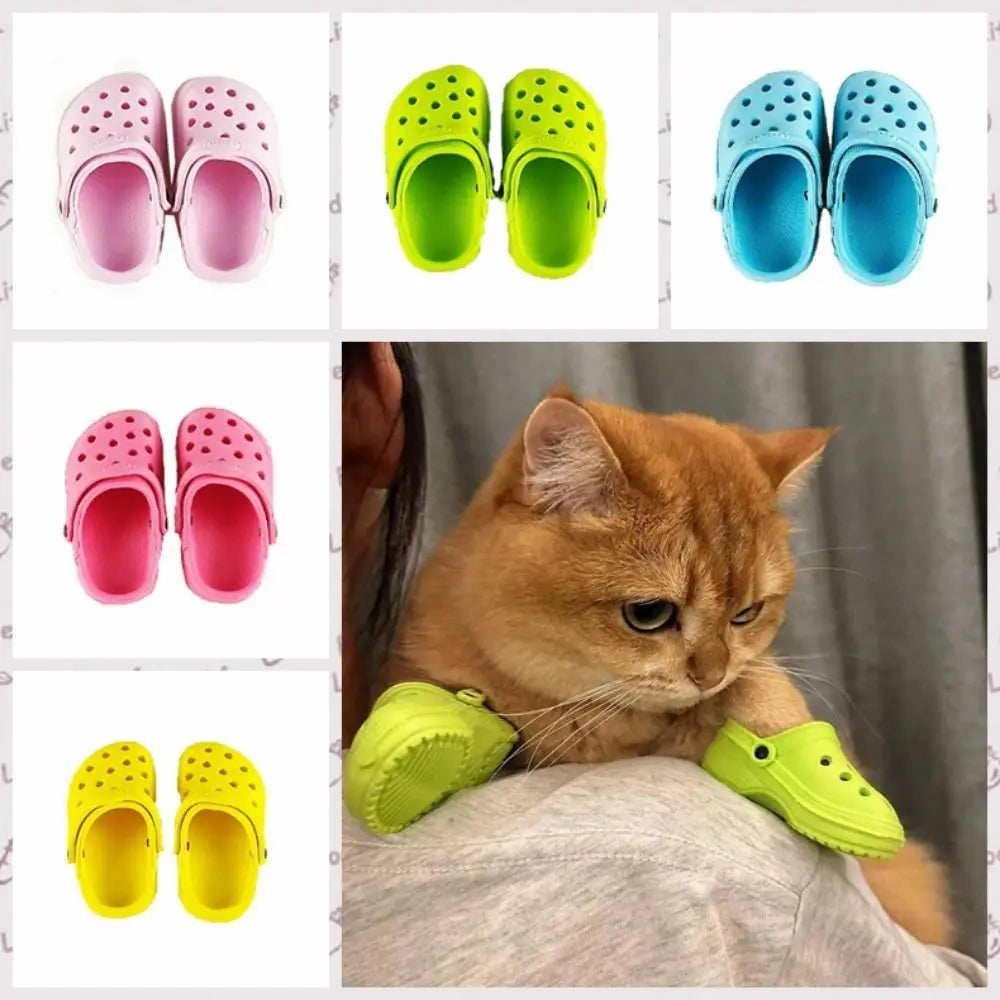 1 Pair Pet Beach Shoes Non-slip Pet Sandals Comfortable Soft-soled Dog Hole Shoe EVA Breathable Dog Rain Boots Running