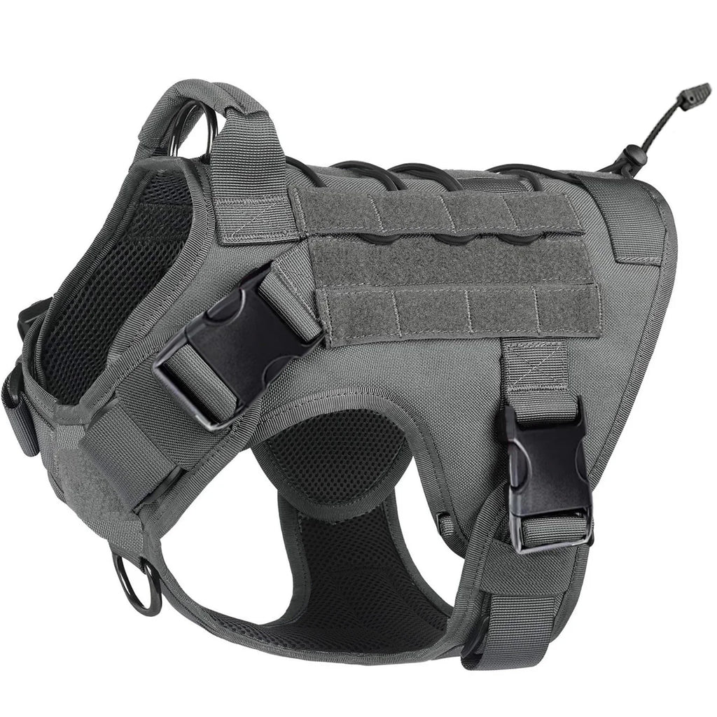 Dog Harness,Tactical Dog Harness with Handle,No-Pull Service Dog Vest with Hook & Loop Panels,Adjustable Dog Vest Harness for Wa