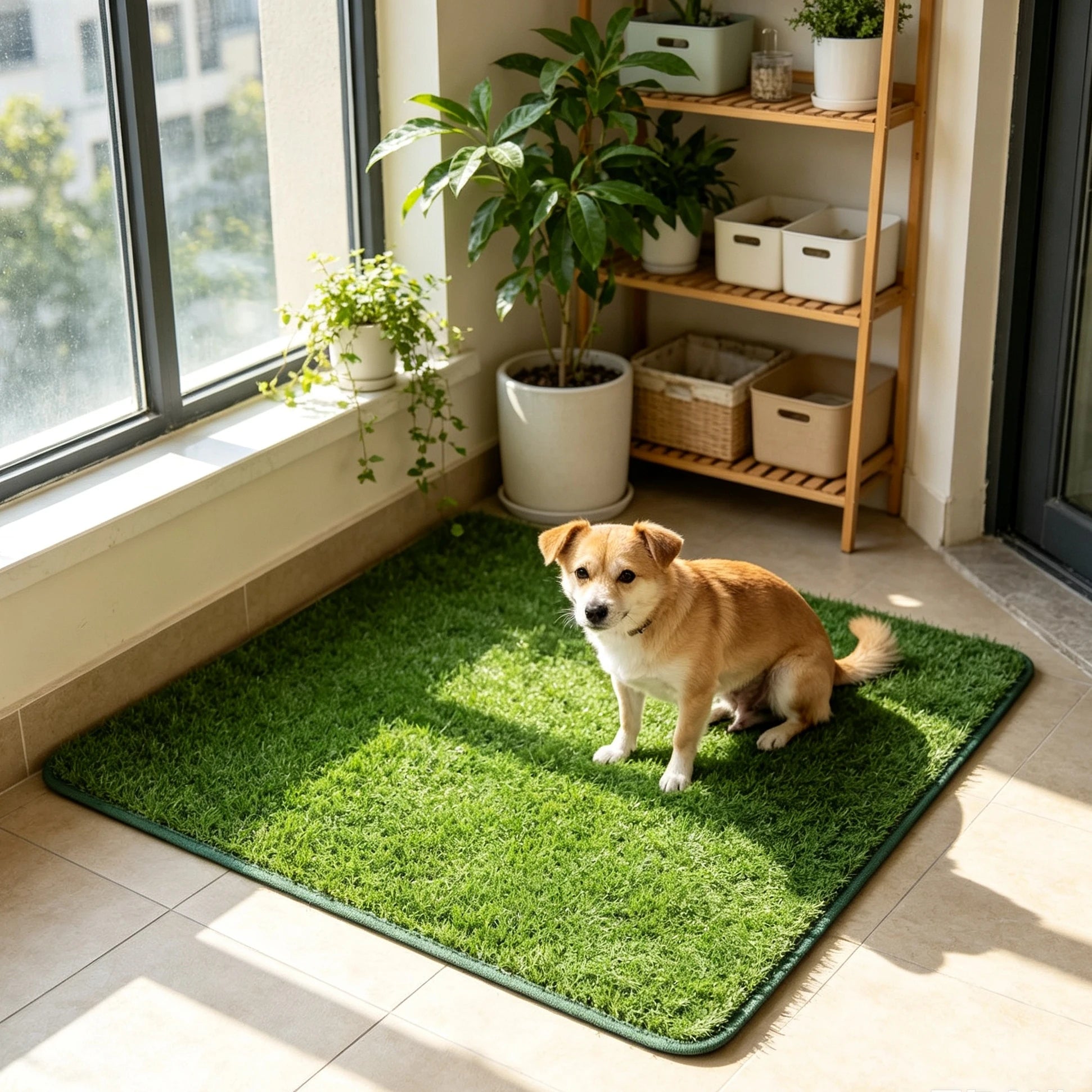 Washable Dog Grass Mat Artificial Grass Dog Potty Trainer Odor-Control