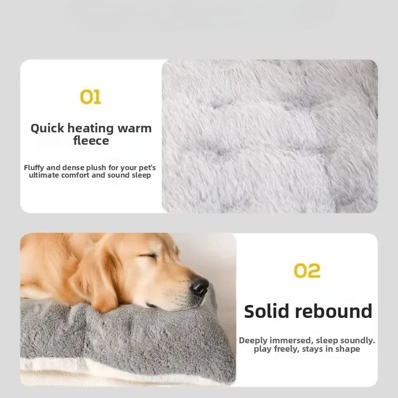 Large Size Dog Bed Mat - Sleeping Pad for Winter Use Keep Warm Double-sided