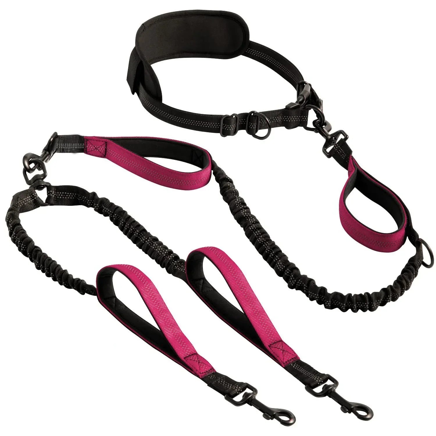 1 Pc Explosion-Proof Short Elastic Buffer Pet Leash One-Hand Drag Two-Walking Rope Running Dog Accessories for Small Large Dogs