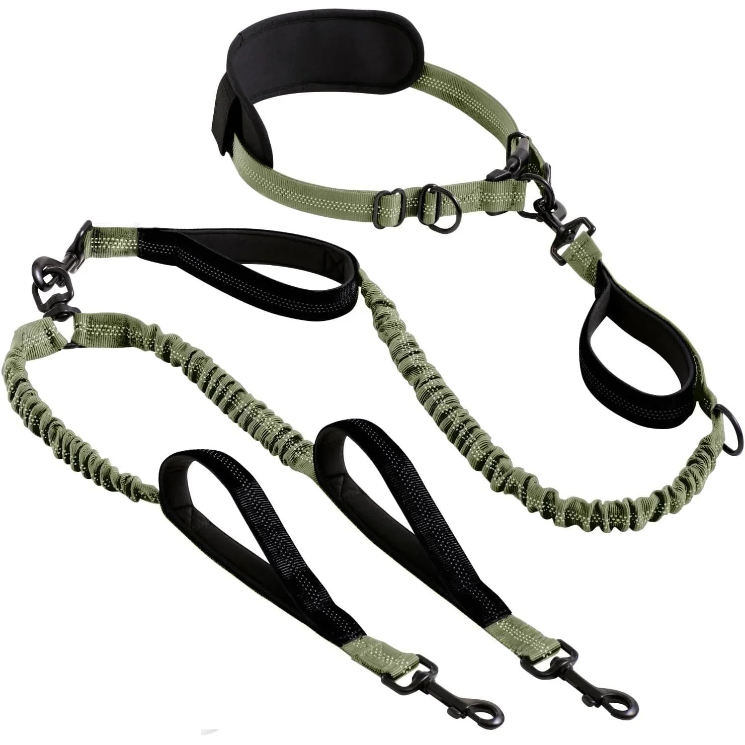 1 Pc Explosion-Proof Short Elastic Buffer Pet Leash One-Hand Drag Two-Walking Rope Running Dog Accessories for Small Large Dogs